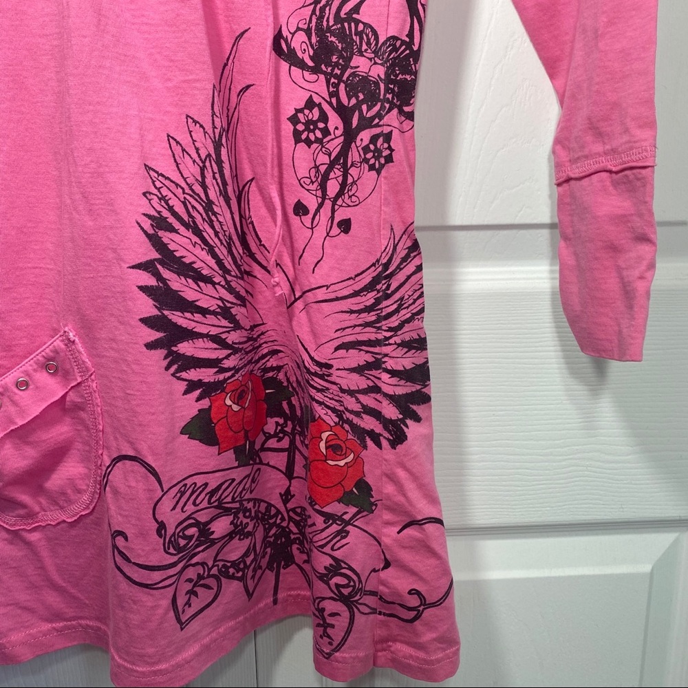 Kimikal Long Sleeve V-Criss Cross Hoodie - Picture 3 of 8